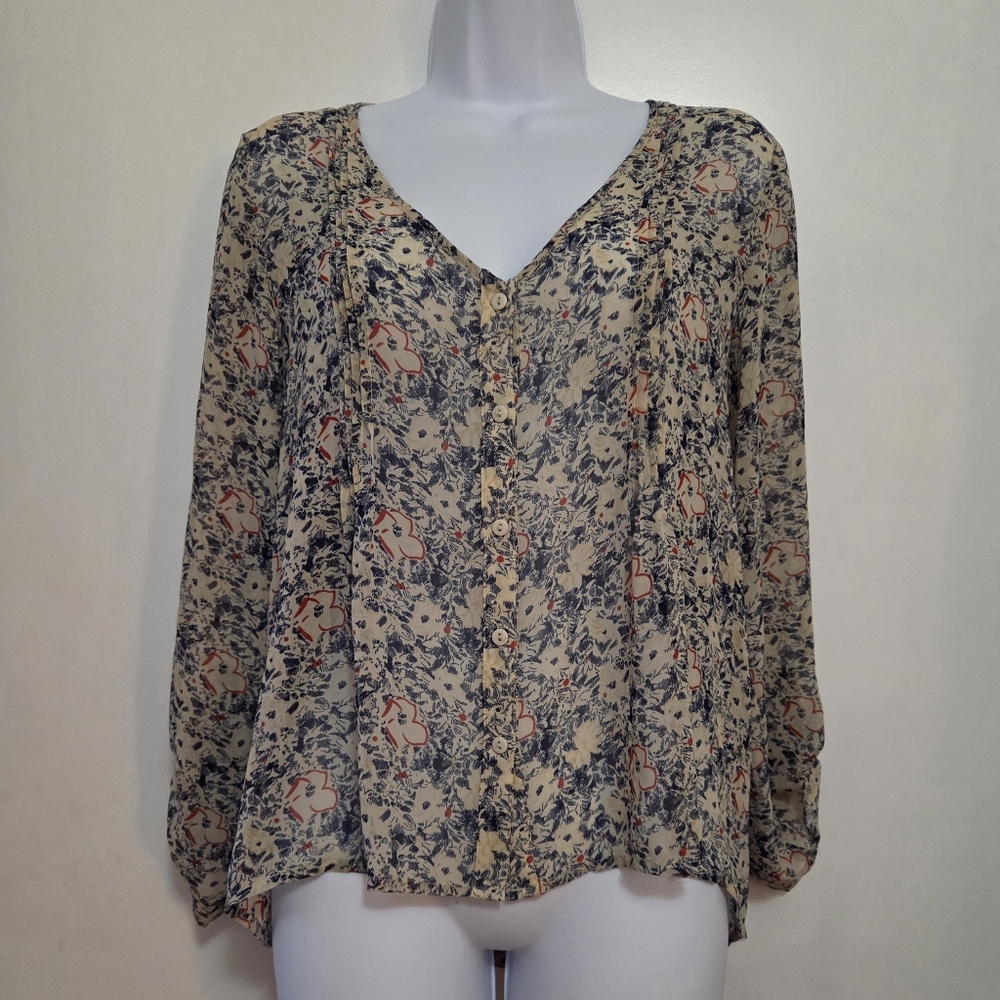 Anthropologie/Pins & Needles Floral Print Women's Blouse Small
